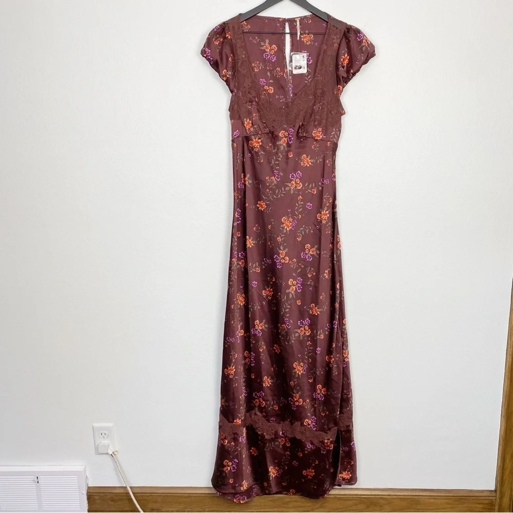 Free People Butterfly Babe Dress in Brown Combo